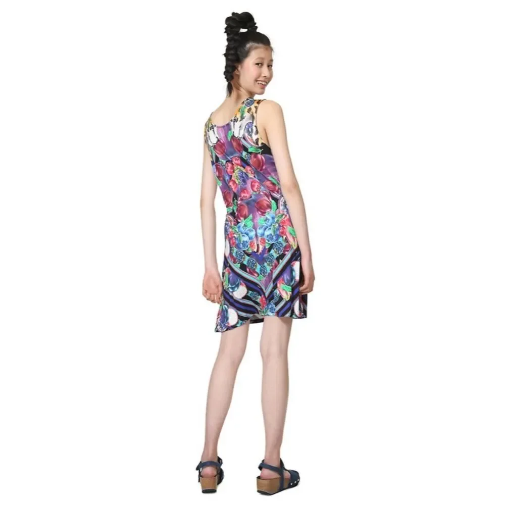 Blue Dress with Fruit Print Nika Size M - Picture 13 of 15